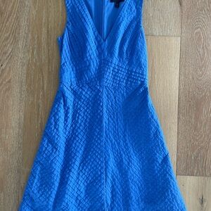 J. Crew Vibrant Blue Textured Mini Dress